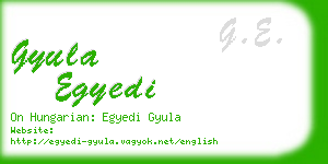 gyula egyedi business card